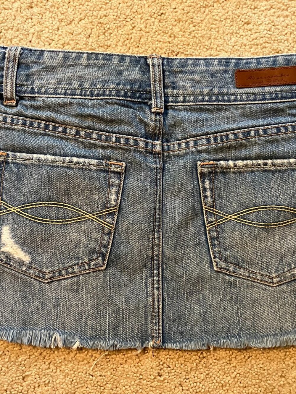 Abercrombie & Fitch Denim Skirt, Size 00, Denim Blue - Picture 2 of 4